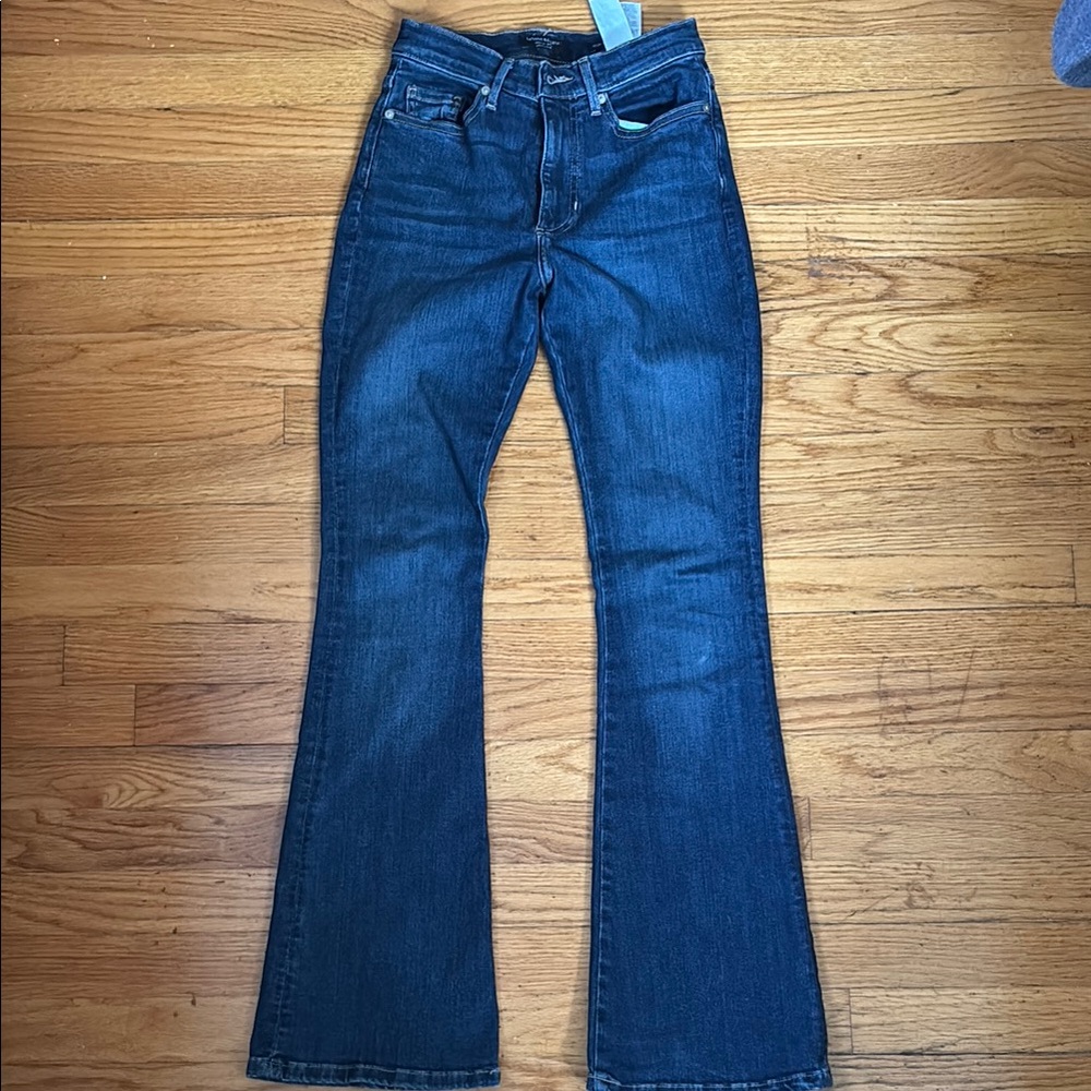 Banana Republic Blue Flare Wide Leg Jeans